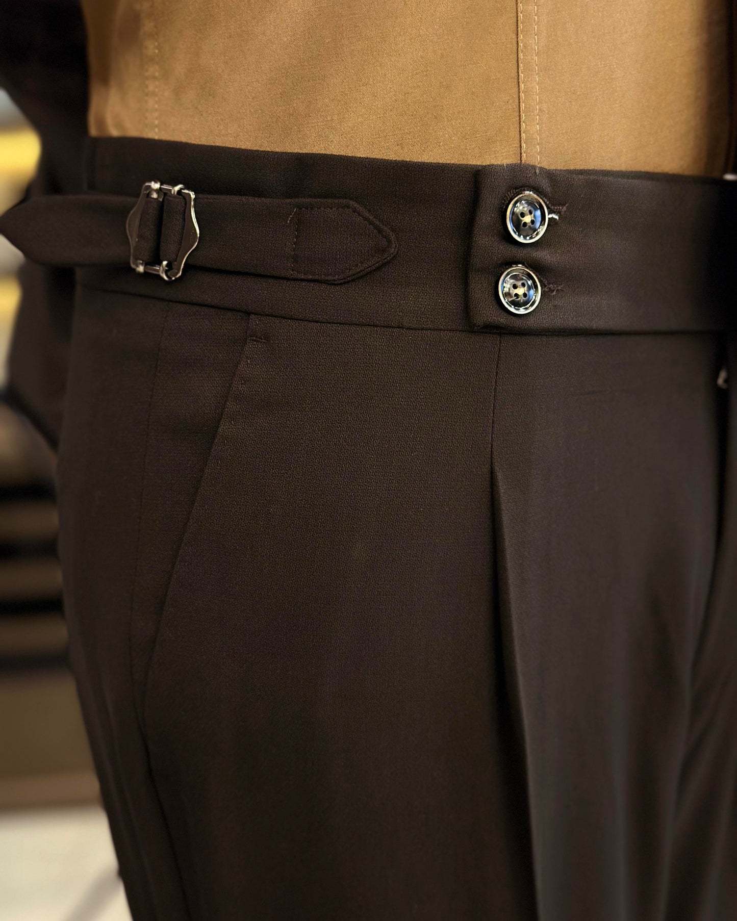 Octavius Brown Solid Slim Fit Suit