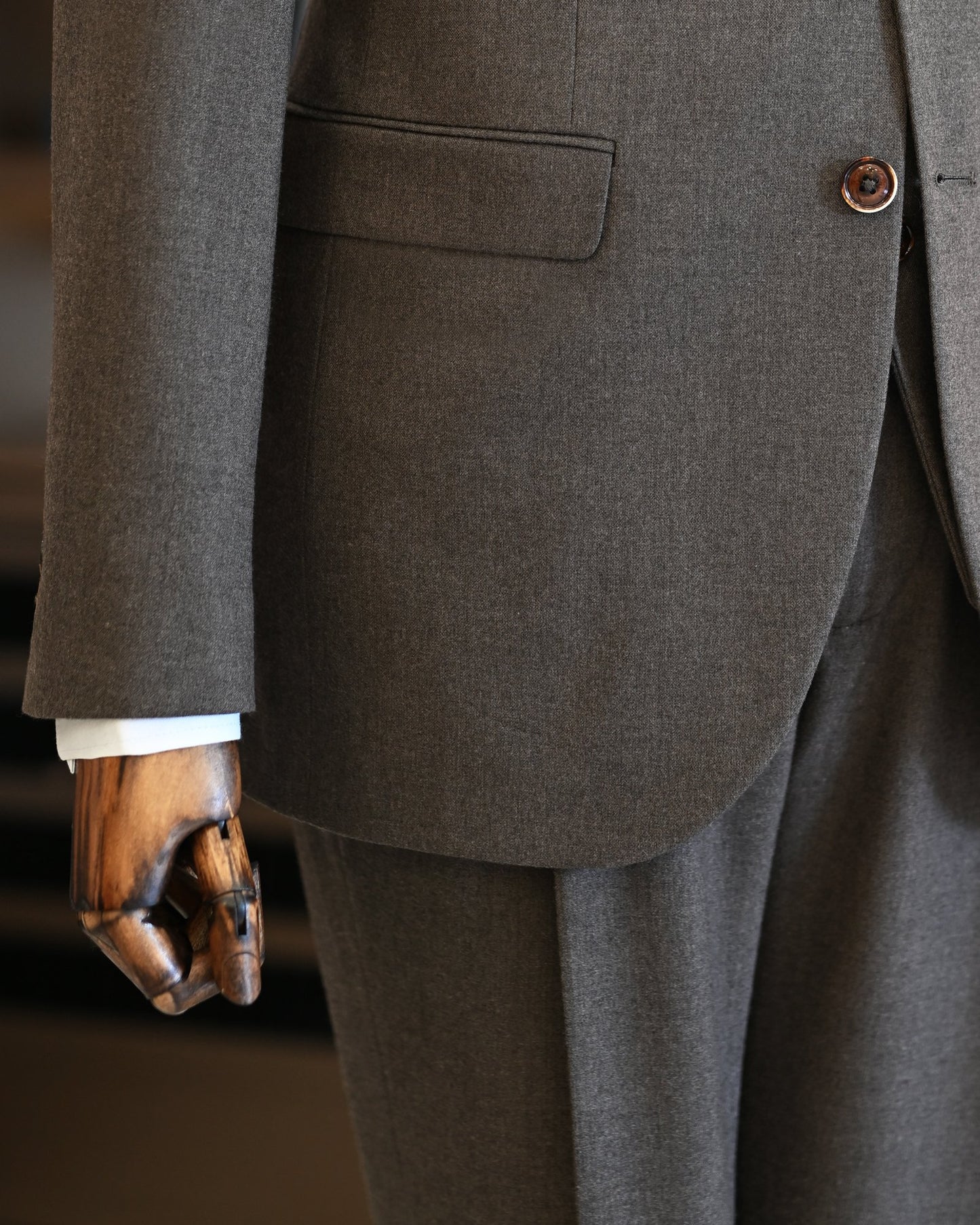 Rockwell Brown Solid Slim Fit Suit