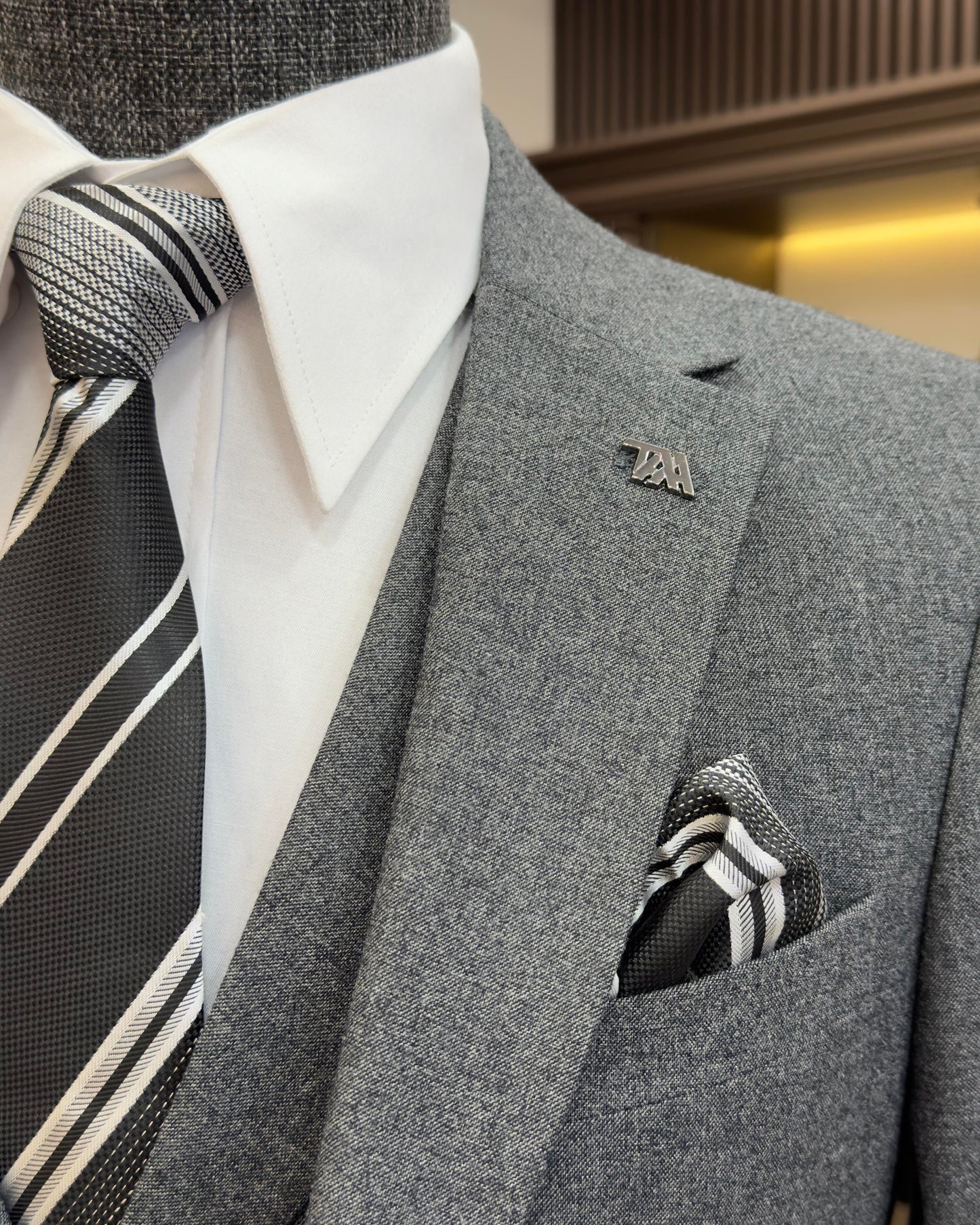 Montague Anthracite Solid Slim Fit Suit