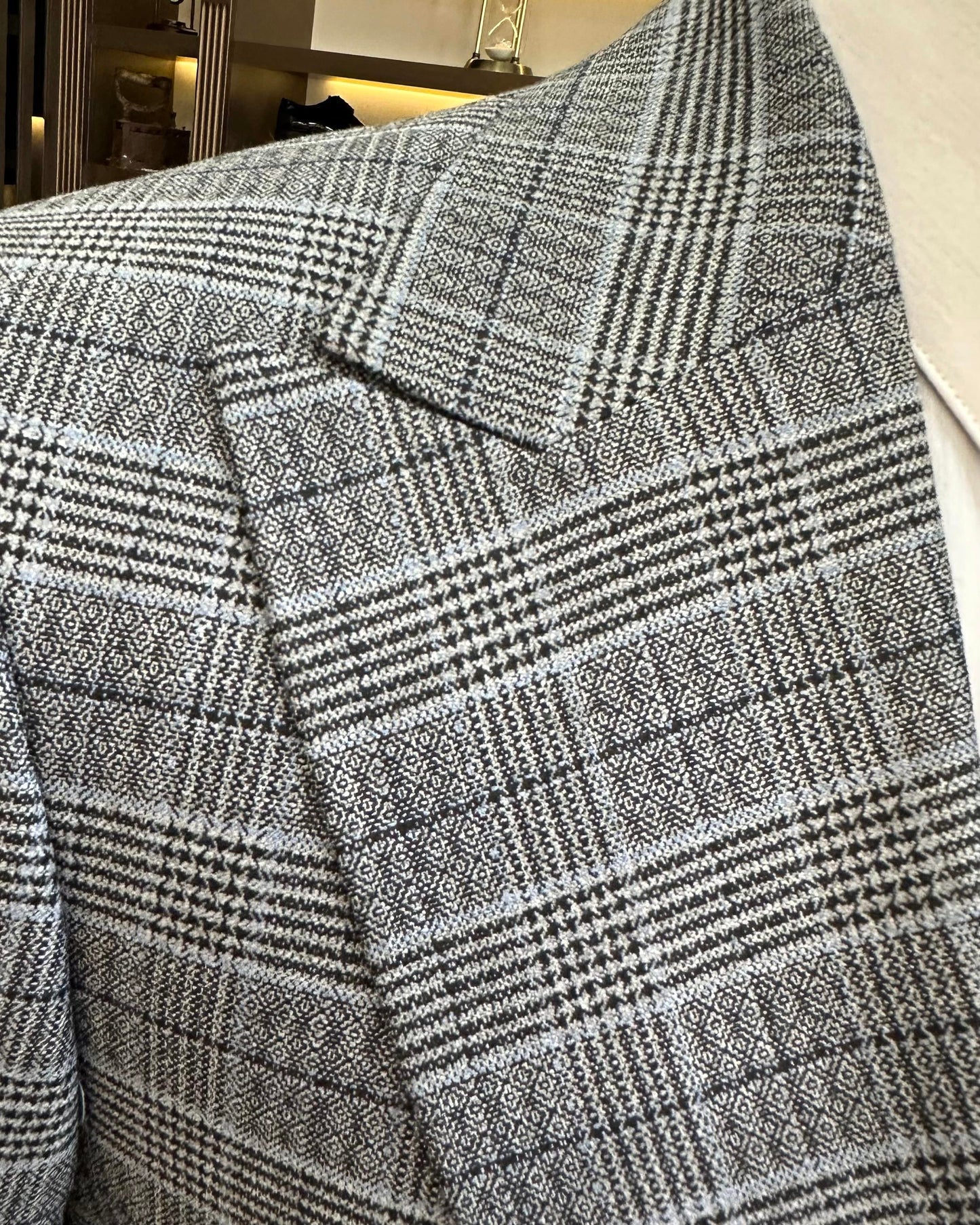 Lysander Gray Plaid Slim Fit Suit