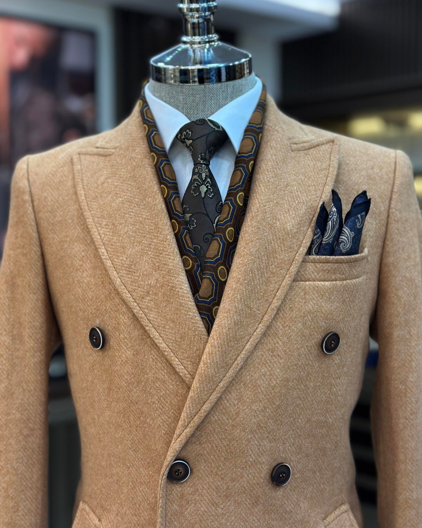 Wool-Blend Milled Wool Coat
