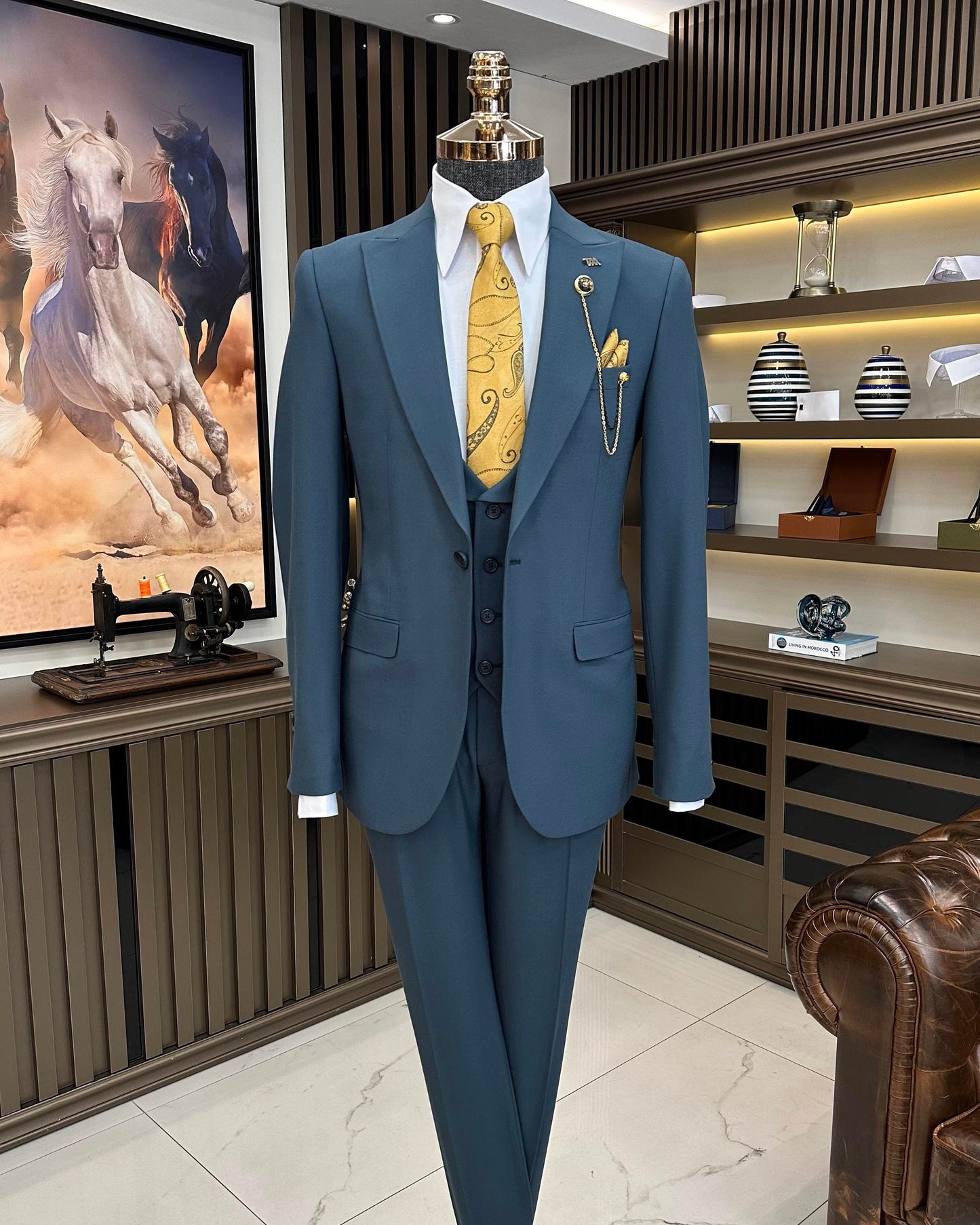 Nixon Petrol Solid Slim Fit Suit