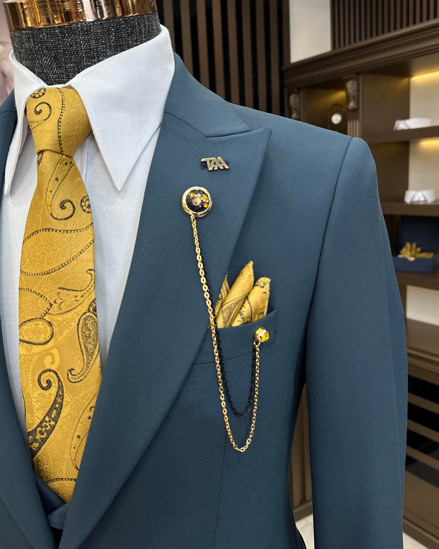 Nixon Petrol Solid Slim Fit Suit