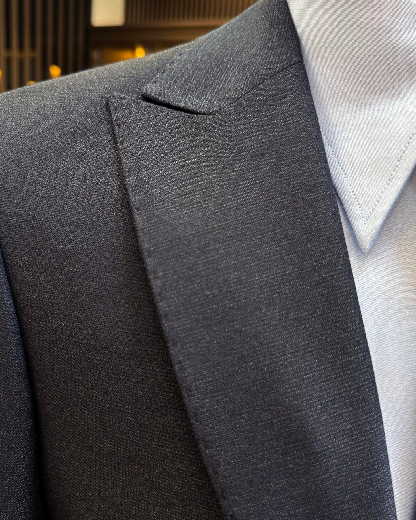 Maxwell Navy Blue Solid Slim Fit Suit