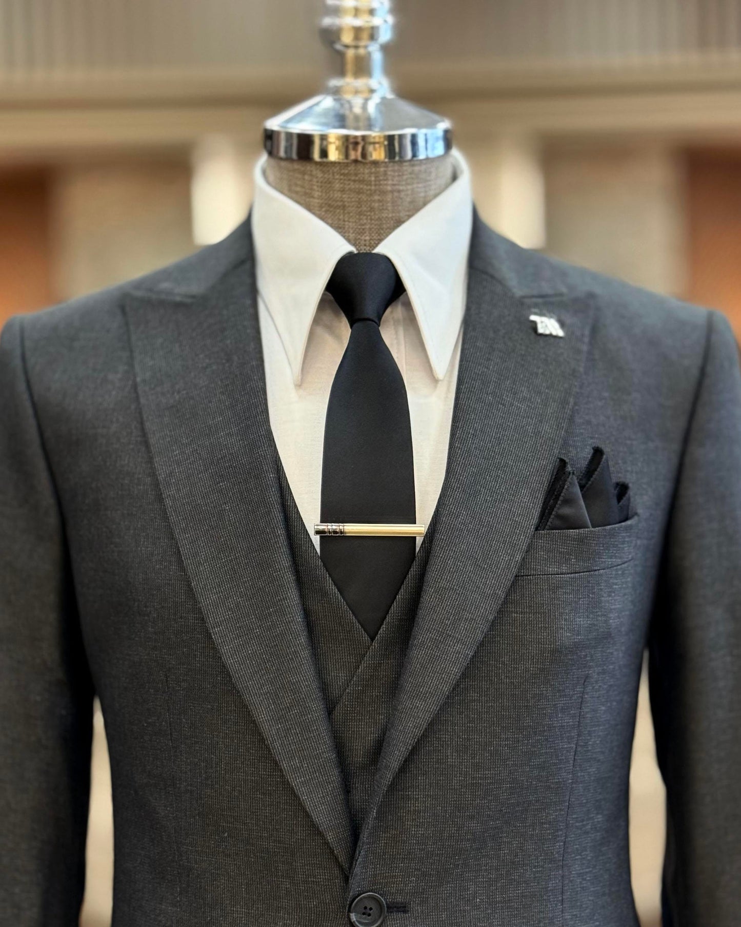 Dorian Anthracite Solid Slim Fit Suit