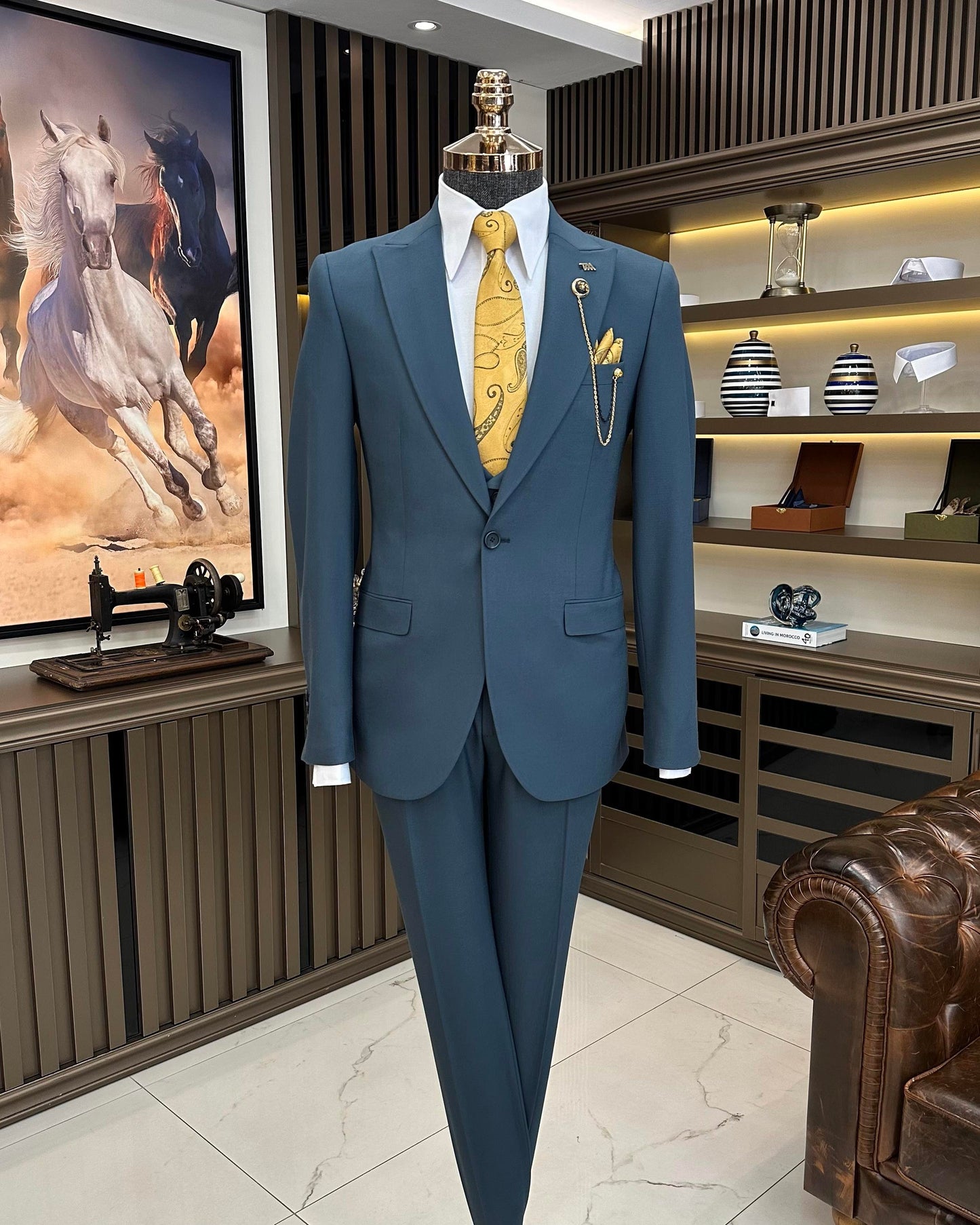 Nixon Petrol Solid Slim Fit Suit