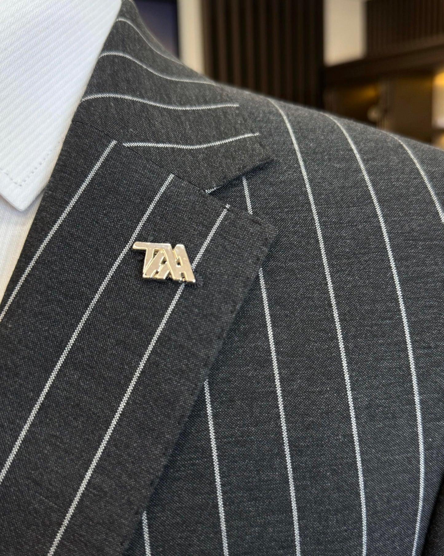 Norbert Anthracite Striped Slim Fit Suit