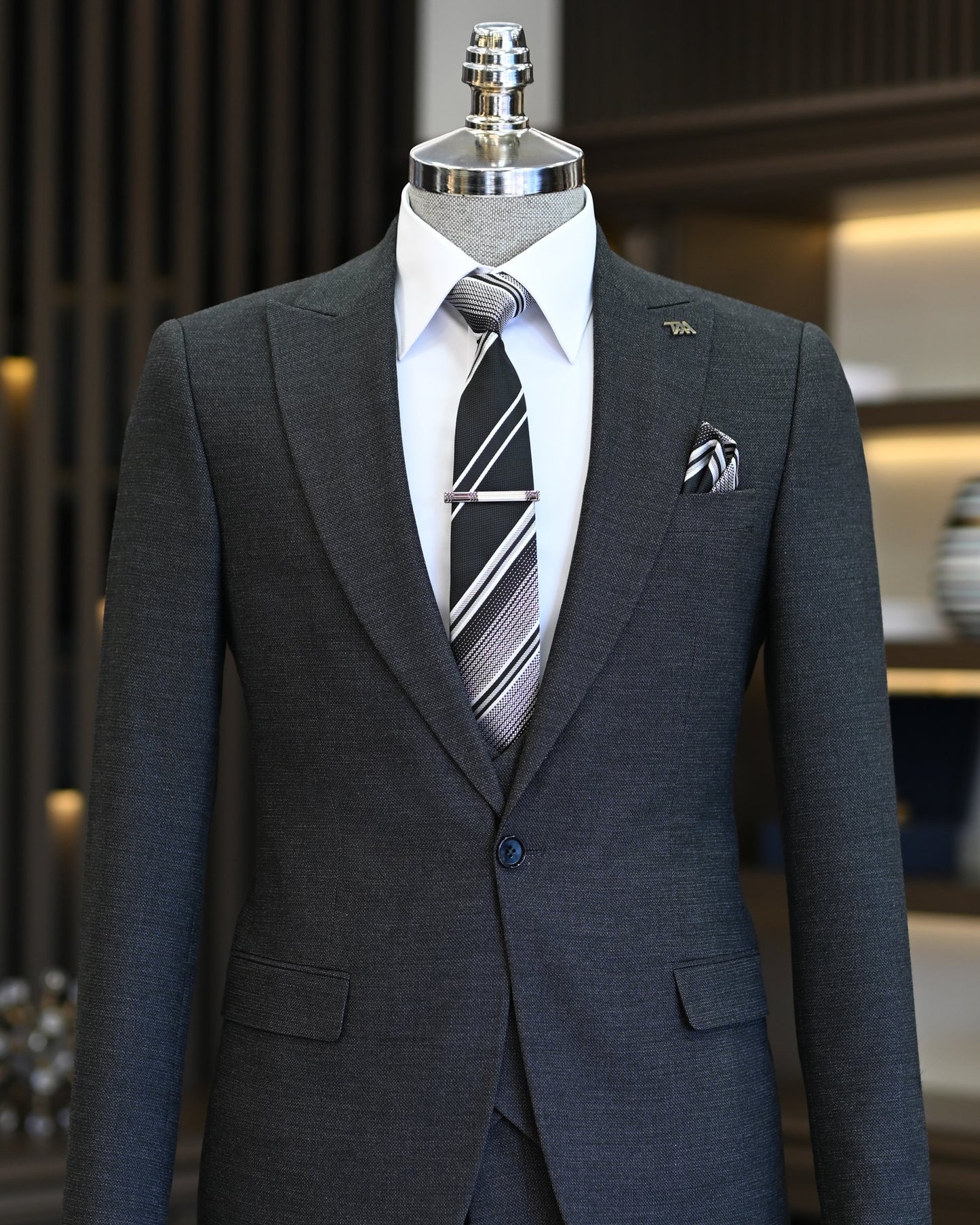 Nicodemus Anthracite Houndstooth Slim Fit Suit