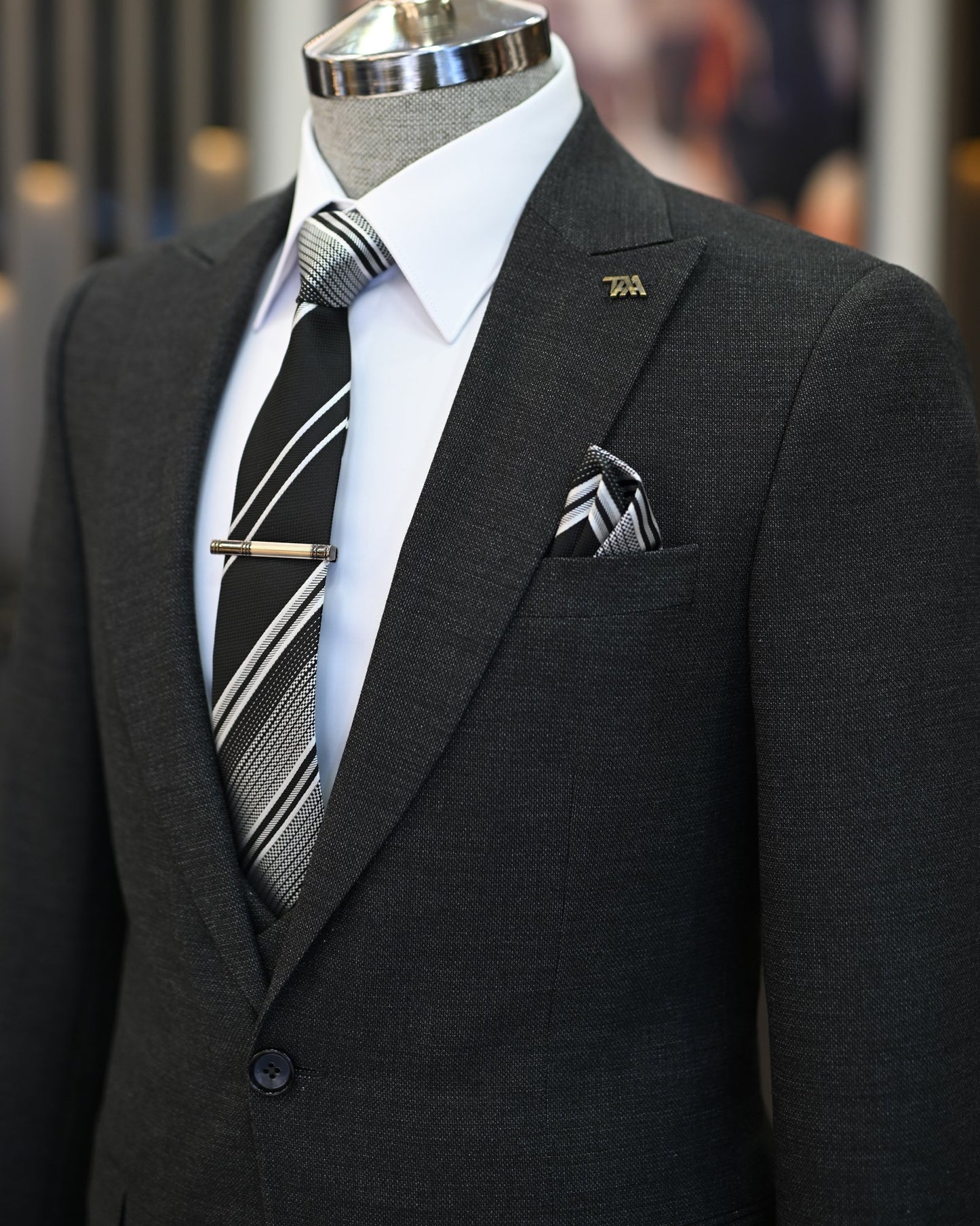 Nicodemus Anthracite Houndstooth Slim Fit Suit