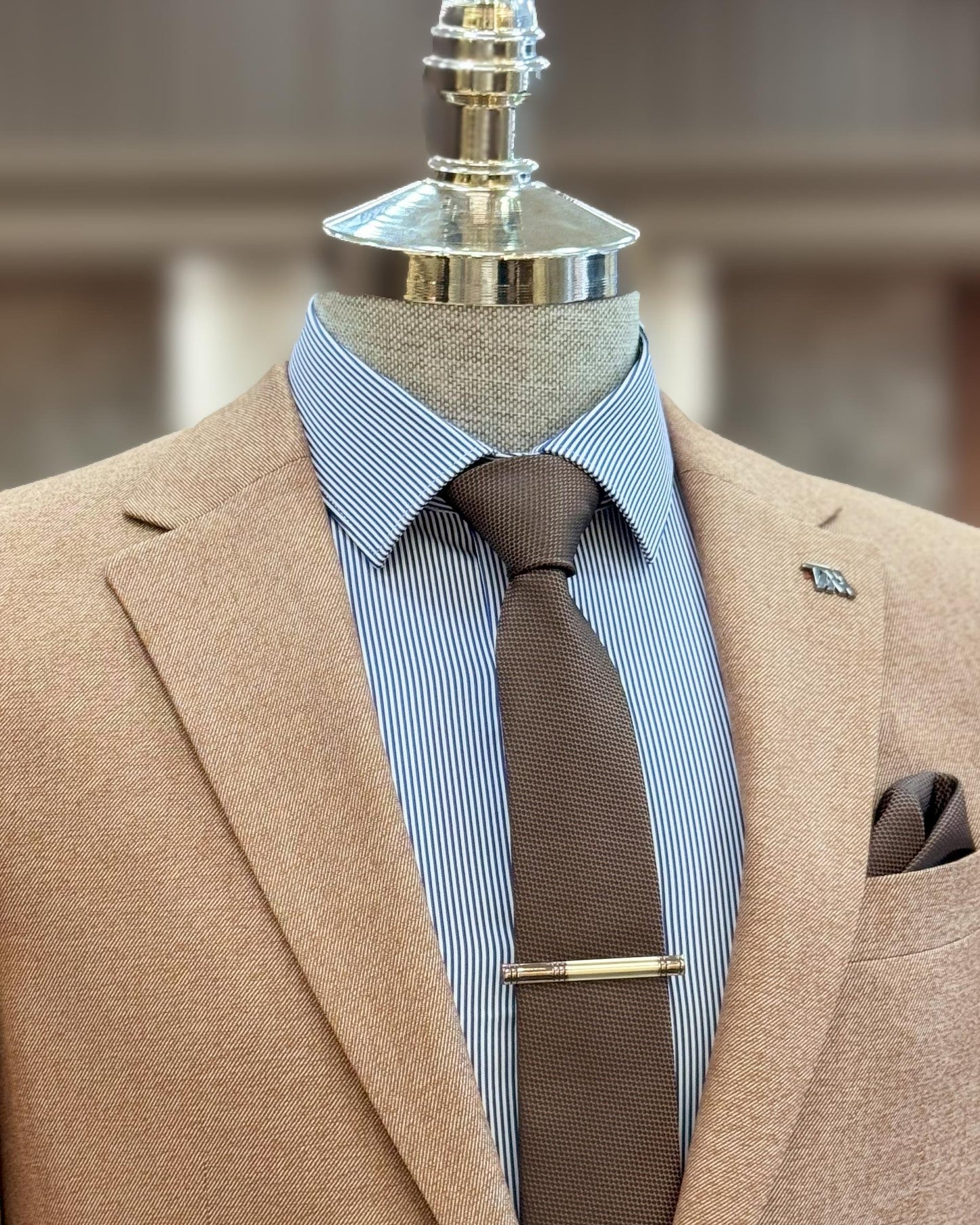 Ellsworth Camel Solid Slim Fit Suit