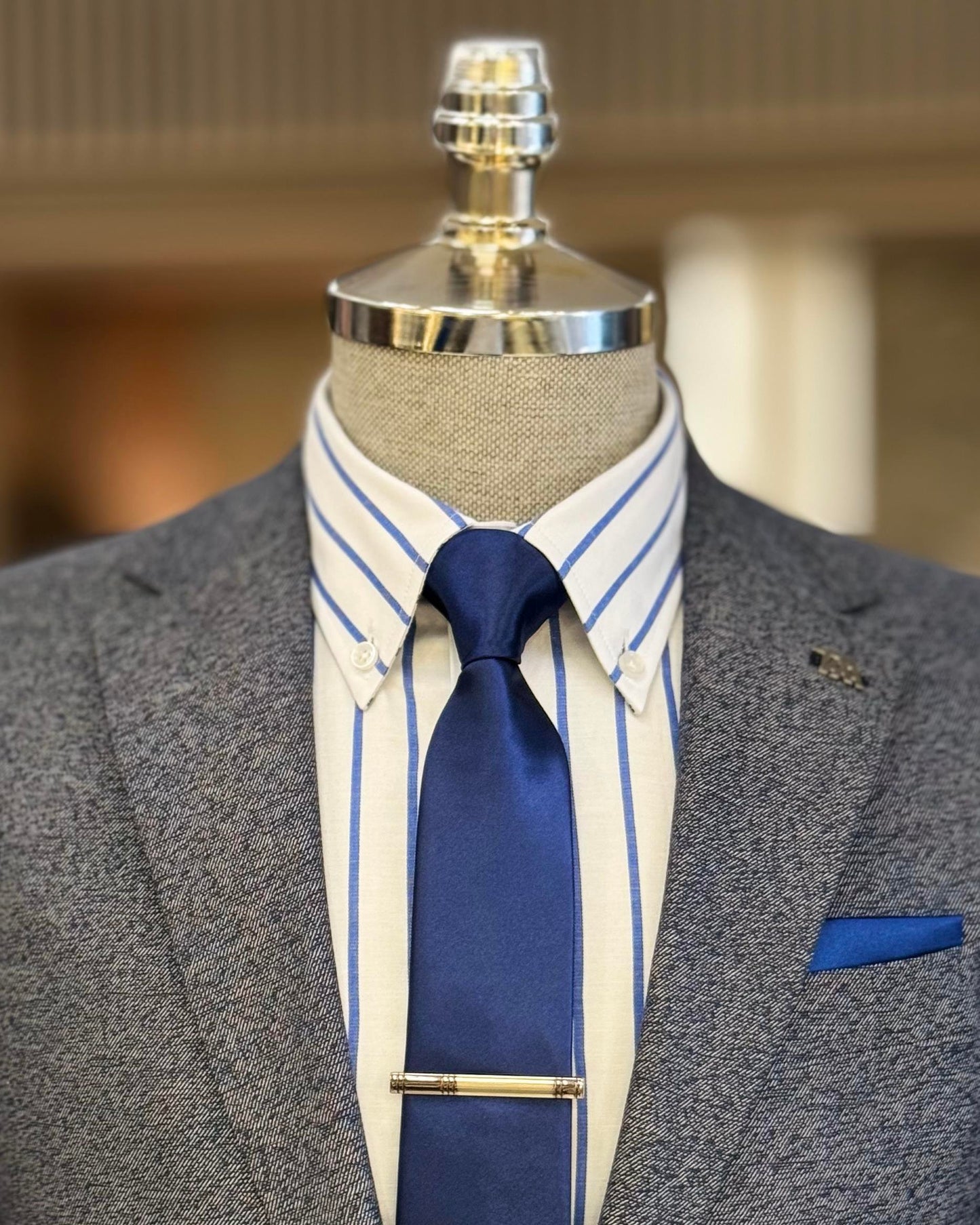Whitmore Blue Nailhead Slim Fit Suit