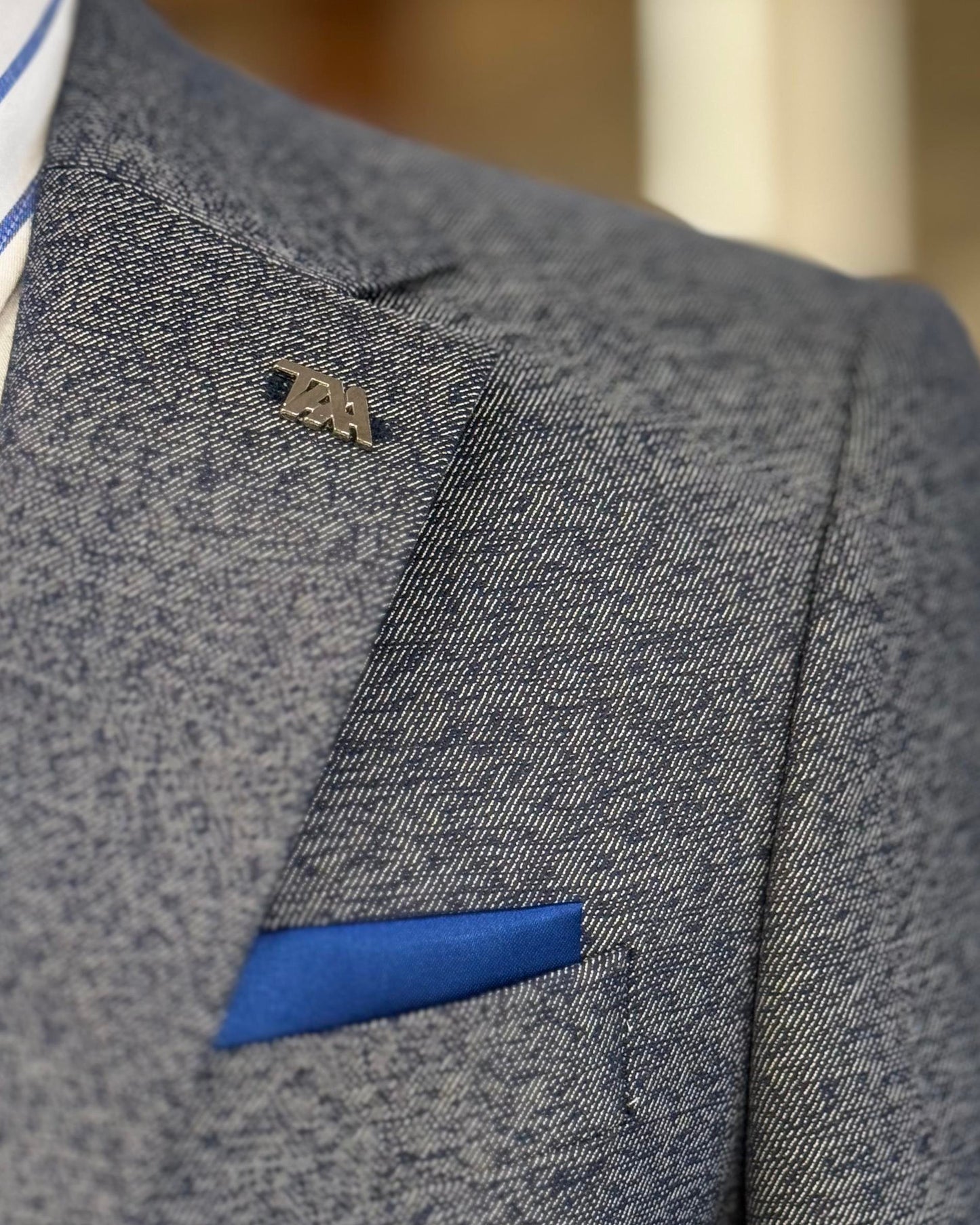 Whitmore Blue Nailhead Slim Fit Suit