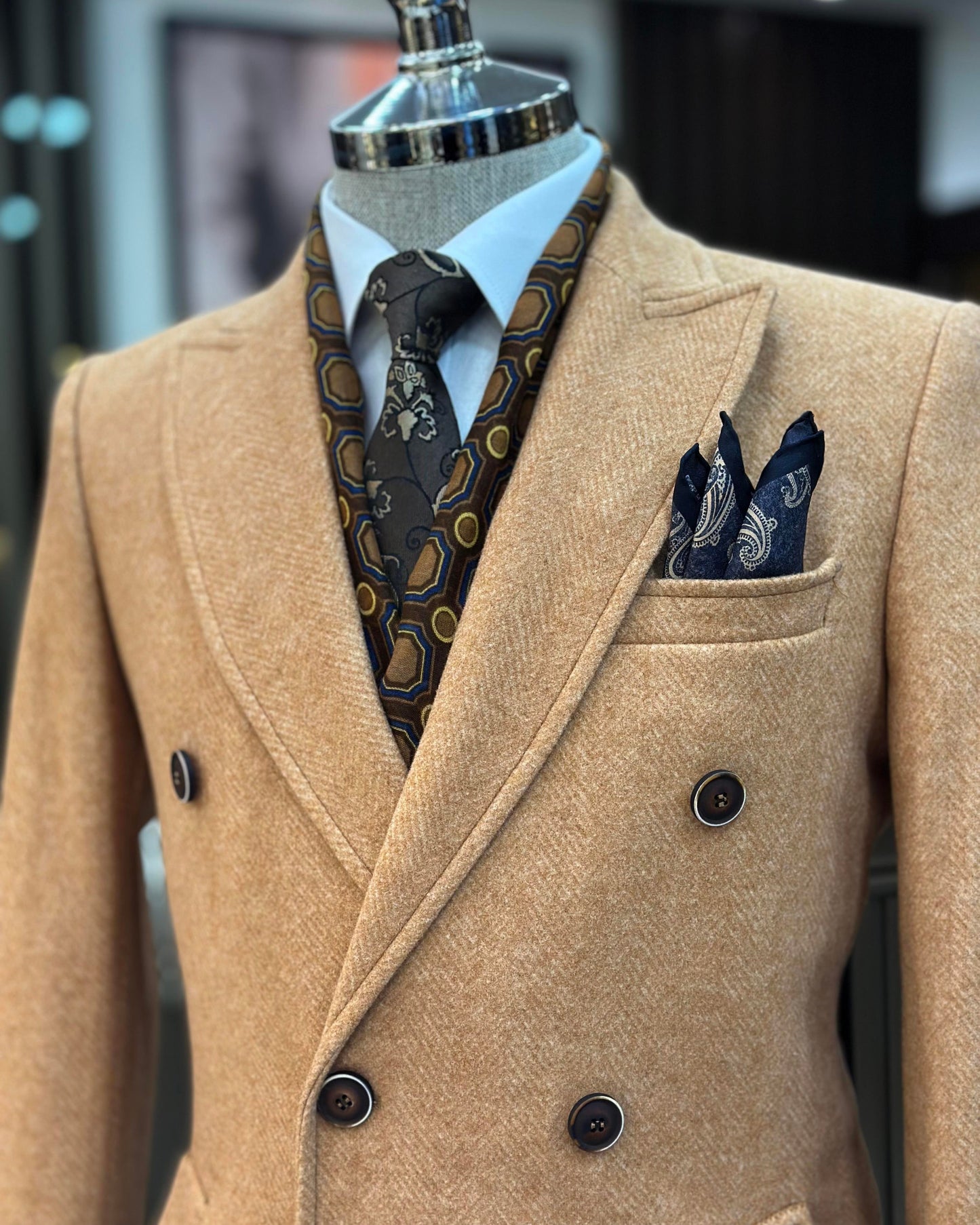 Wool-Blend Milled Wool Coat