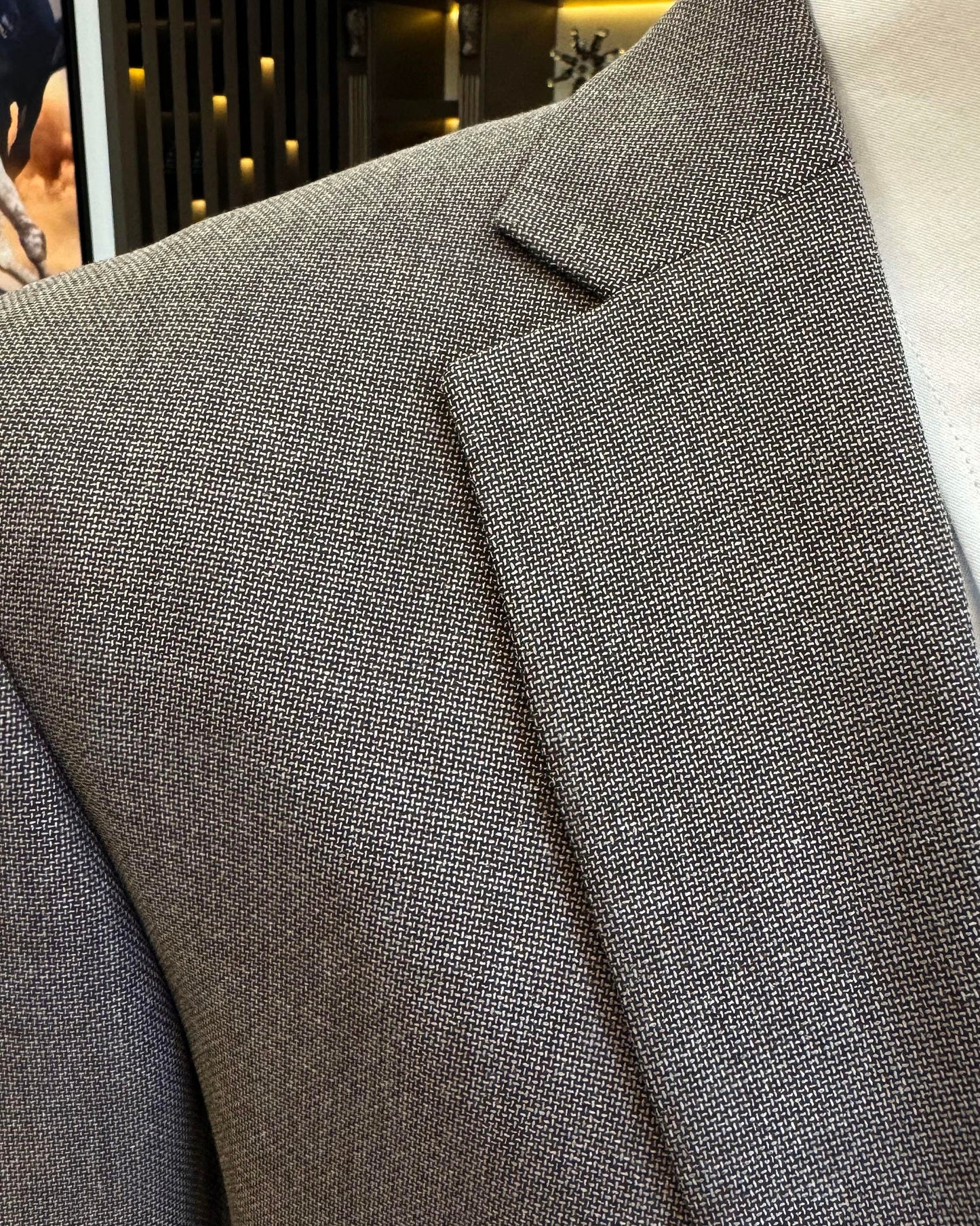 Oakley Brown Solid Slim Fit Suit